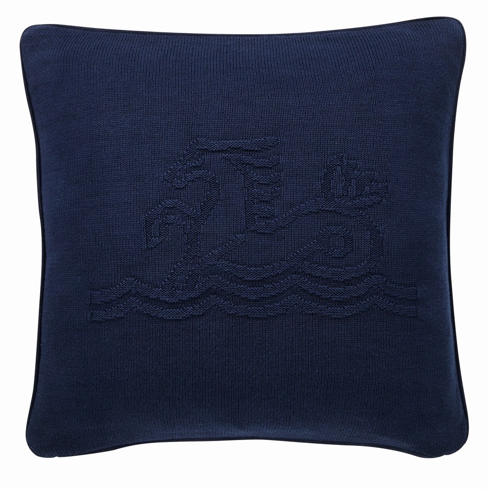 Signature Knit Cushion by Bedeck of Belfast in Midnight